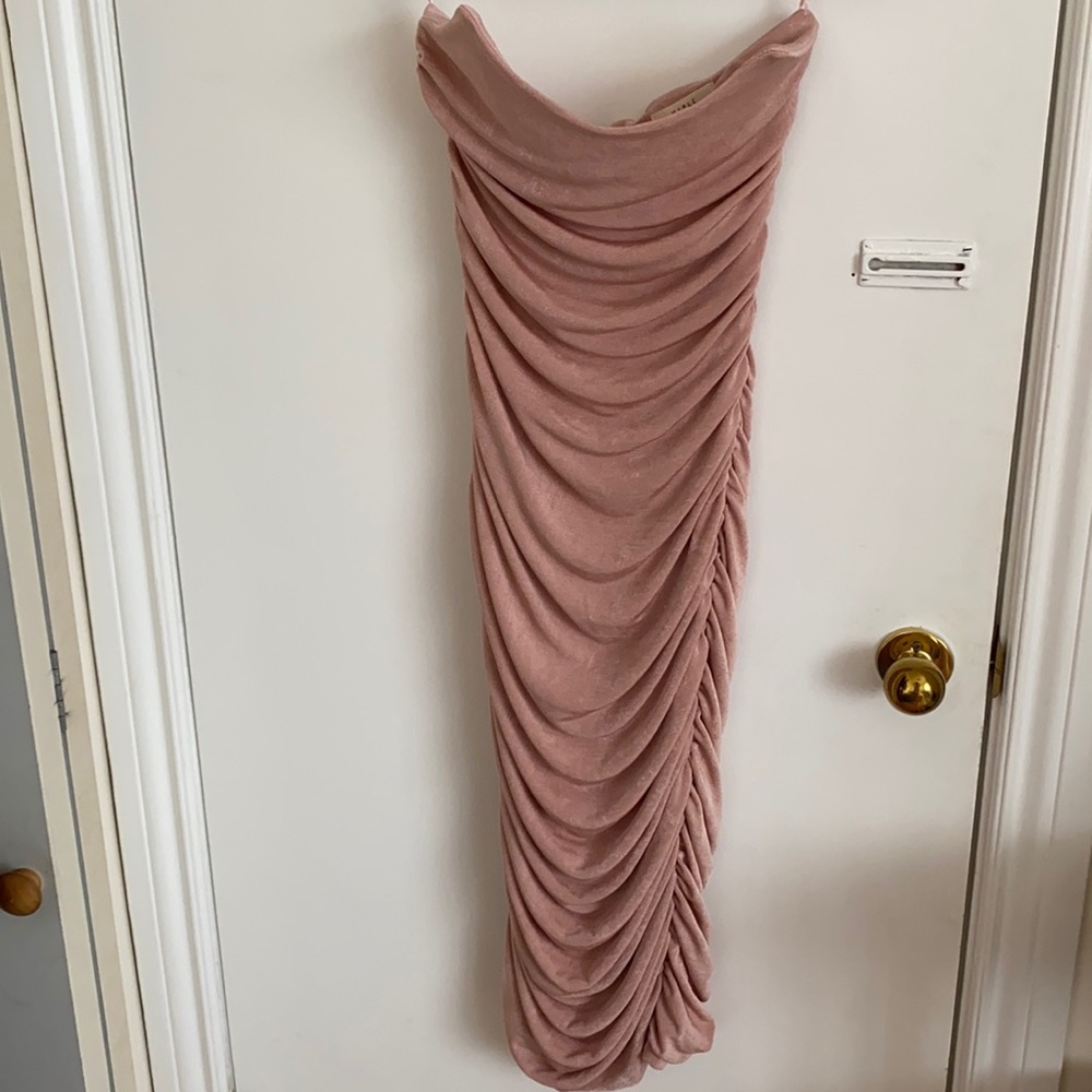 Blush bodycon dress